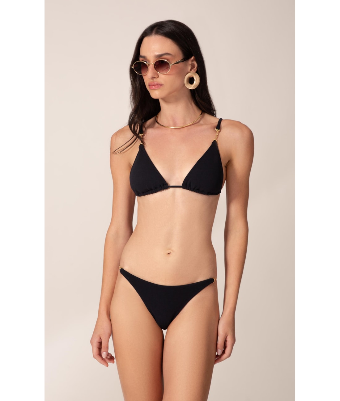 Biquíni Cortininha Canelado Sculpt Preto