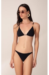 Biquíni Cortininha Canelado Sculpt Preto