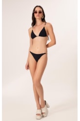 Biquíni Cortininha Canelado Sculpt Preto