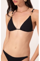 Biquíni Cortininha Canelado Sculpt Preto