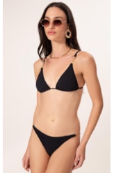 Biquíni Cortininha Canelado Sculpt Preto
