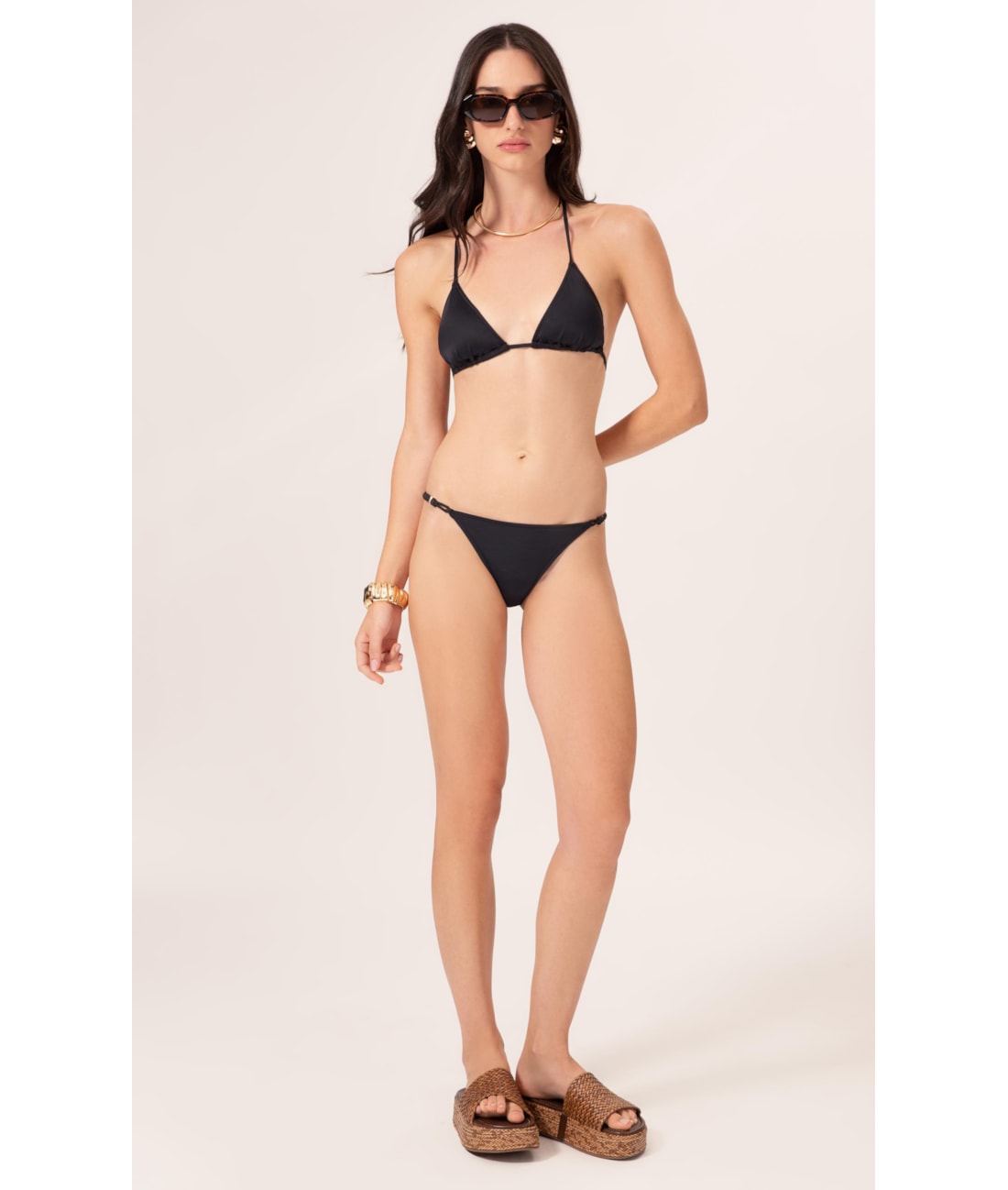 Biquíni Cortininha Draping Preto