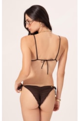 Biquíni Cortininha Frufru Clássicos CAFÉ