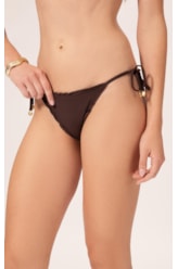 Biquíni Cortininha Frufru Clássicos CAFÉ