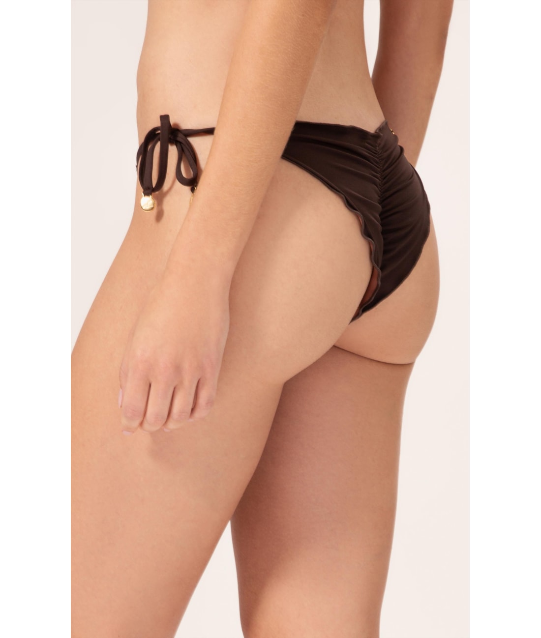 Biquíni Cortininha Frufru Clássicos CAFÉ