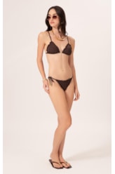 Biquíni Cortininha Frufru Clássicos CAFÉ