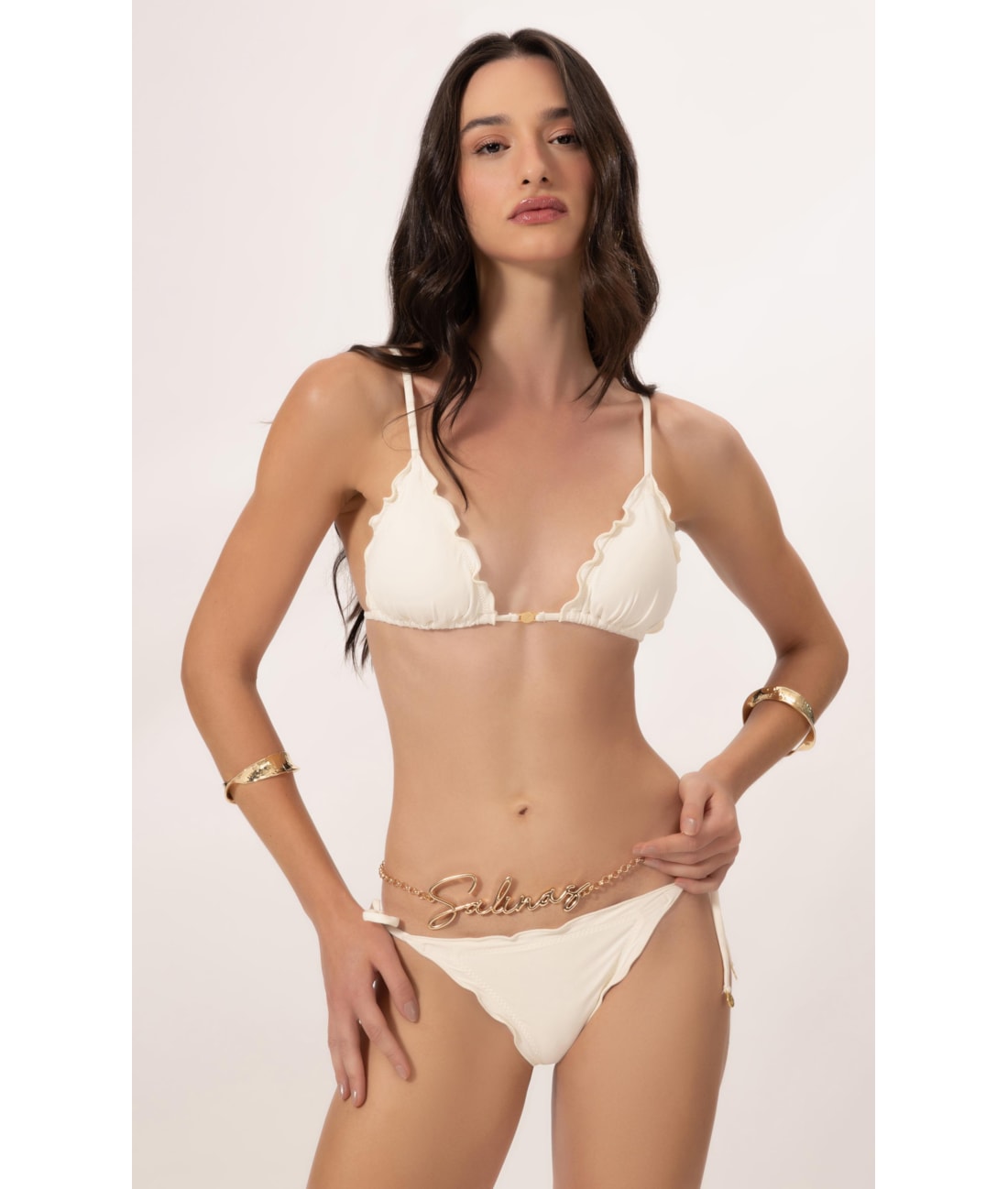 Biquíni Cortininha Frufru Clássicos Off White