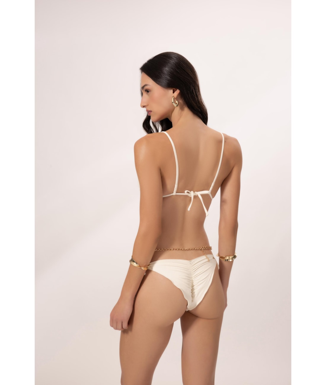Biquíni Cortininha Frufru Clássicos Off White