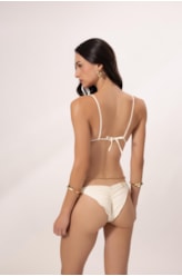 Biquíni Cortininha Frufru Clássicos Off White