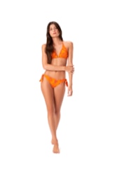 Biquíni Cortininha Frufru Jaguar Laranja