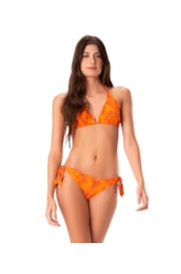 Biquíni Cortininha Frufru Jaguar Laranja