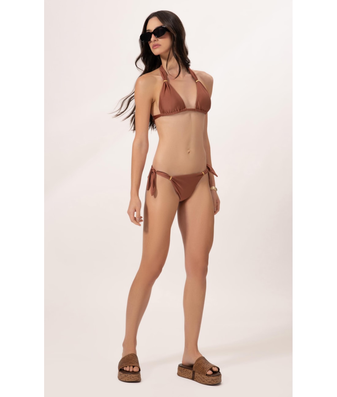 Biquíni Cortininha Lenço Bel Air Marrom