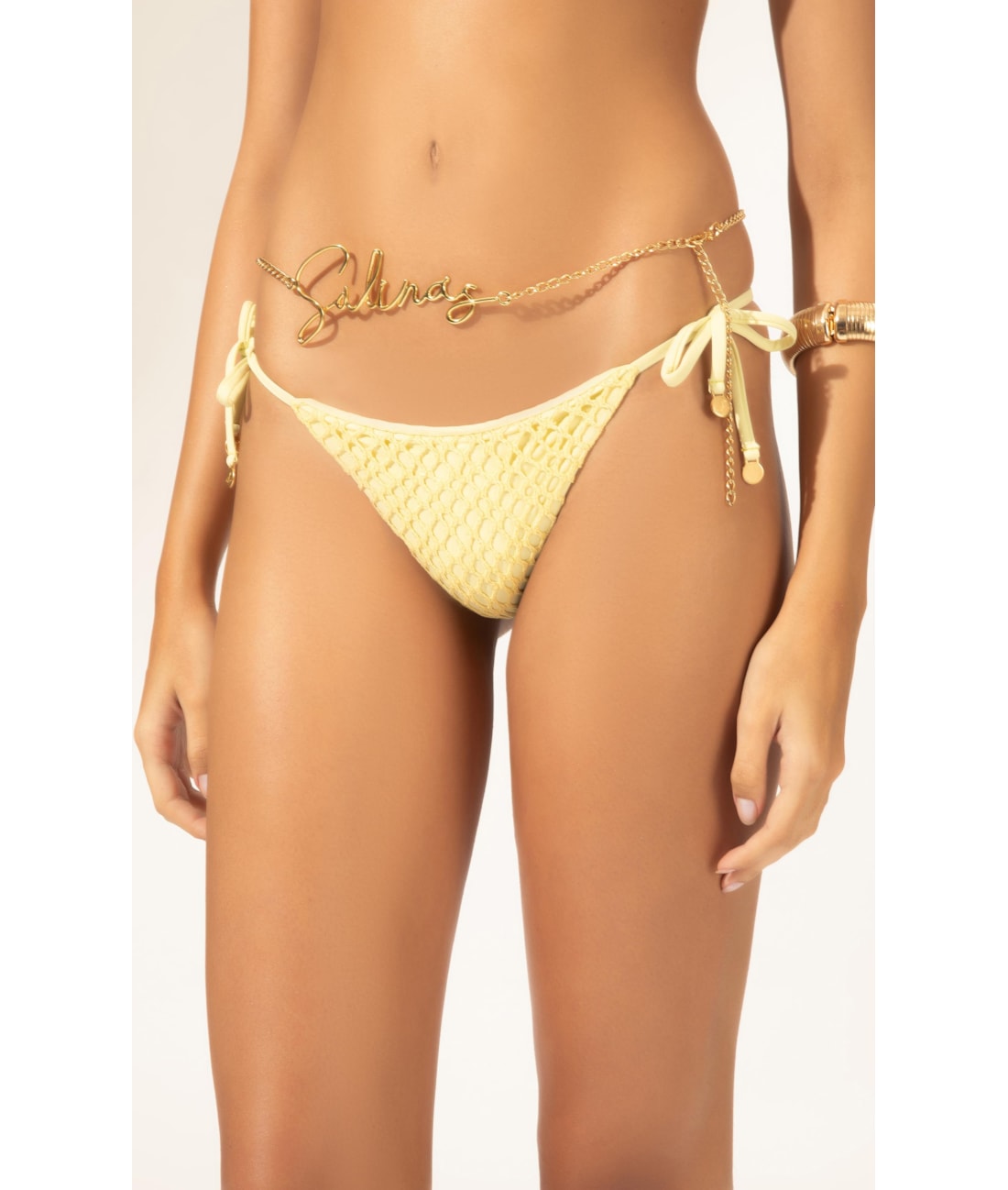 Biquíni Cortininha MESH LUREX Amarelo Claro
