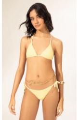 Biquíni Cortininha MESH LUREX Amarelo Claro