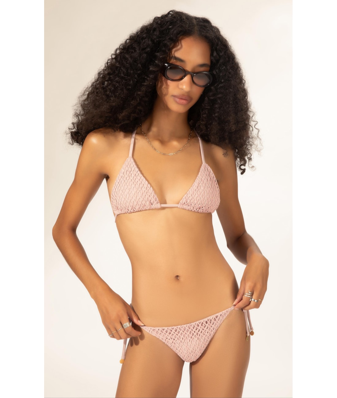 Biquíni Cortininha MESH LUREX Rosê