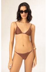 biquíni Cortininha Novo Swarovski Lumier Marrom