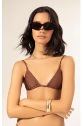 biquíni Cortininha Novo Swarovski Lumier Marrom