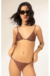 biquíni Cortininha Novo Swarovski Lumier Marrom