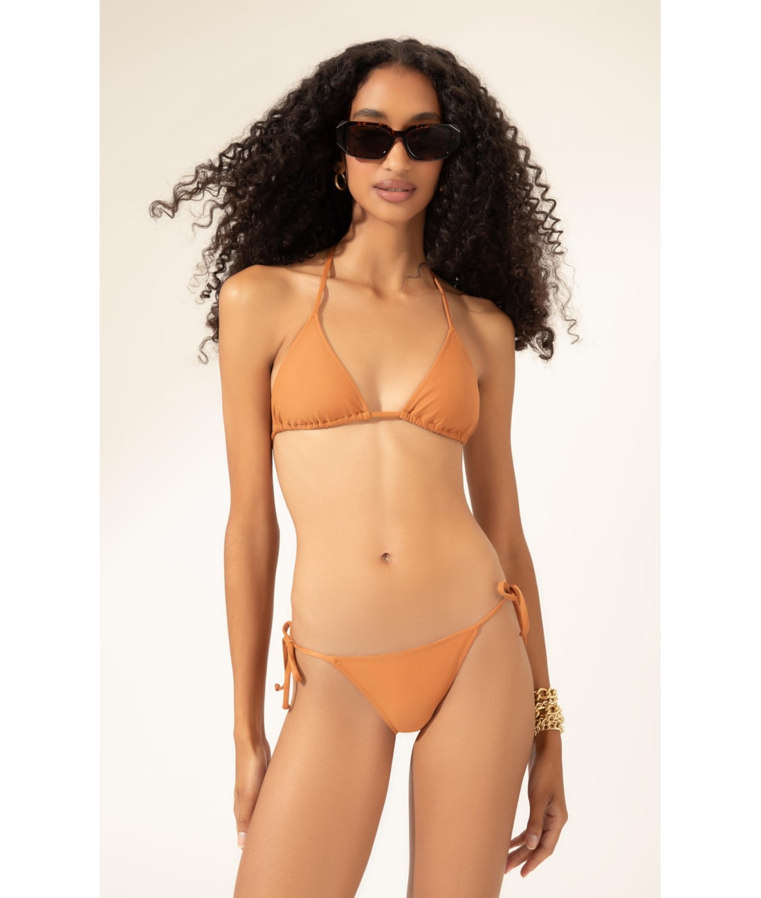Biquíni Cortininha Rolotê Clássicos Caramelo