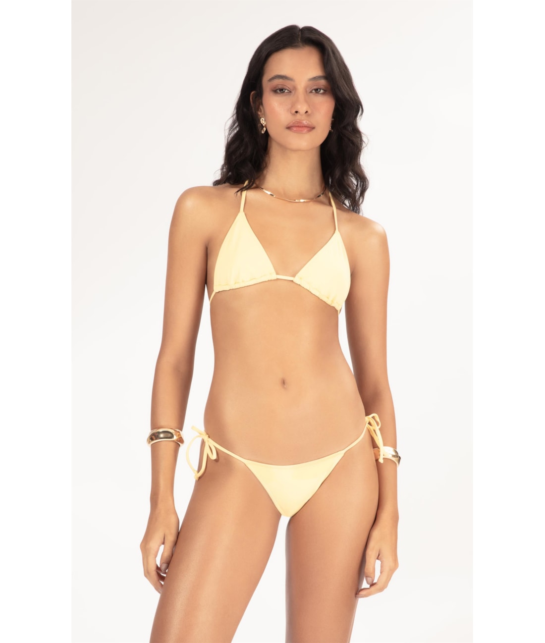 BIQUÍNI CORTININHA ROLOTÊ FLUID AMARELO MANTEIGA