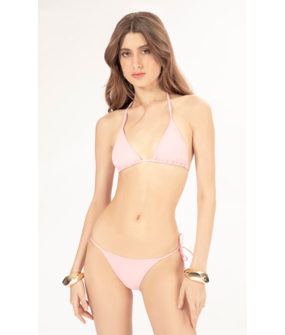 BIQUÍNI CORTININHA ROLOTÊ FLUID ROSA