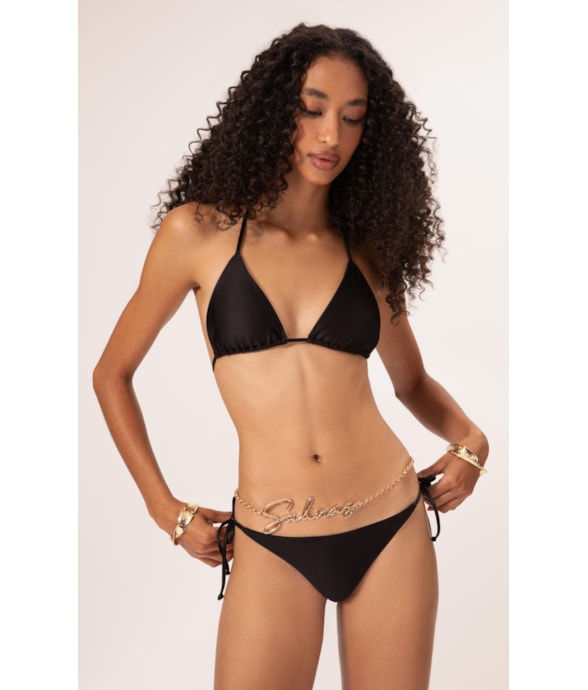 Biquíni Cortininha Rolotê Satin Skin Preto