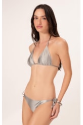 Biquíni Cortininha Rolotê Satin Skin Silver Gray