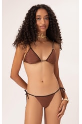 Biquíni Cortininha Viés Duo Marrom