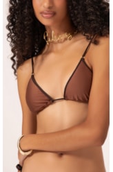 Biquíni Cortininha Viés Duo Marrom