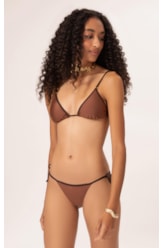 Biquíni Cortininha Viés Duo Marrom