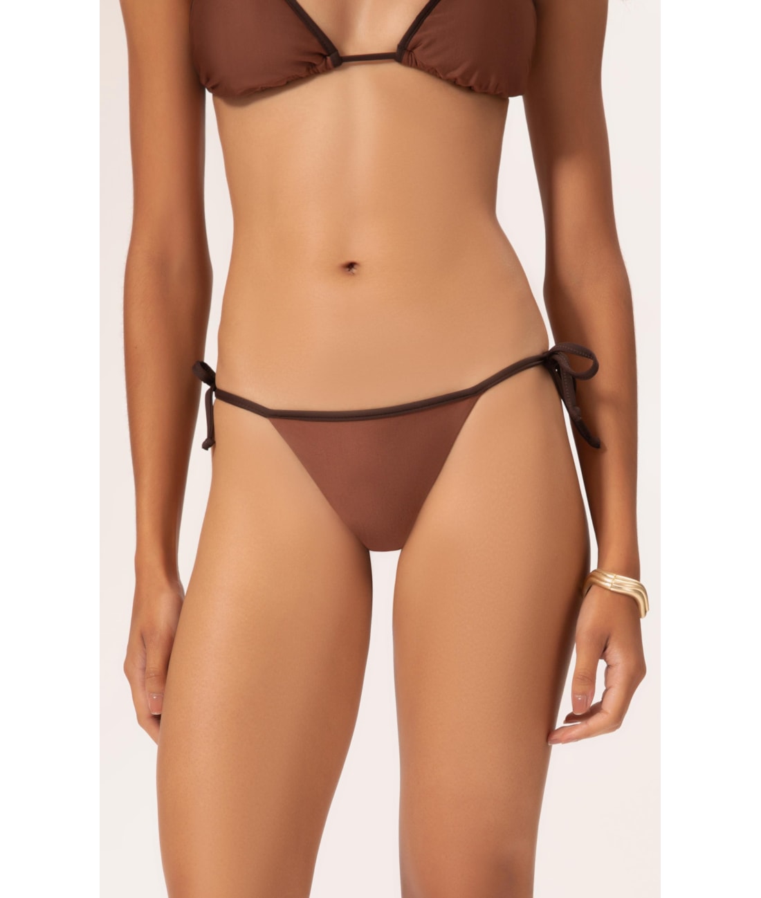 Biquíni Cortininha Viés Duo Marrom