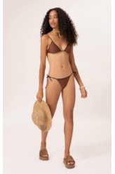 Biquíni Cortininha Viés Duo Marrom