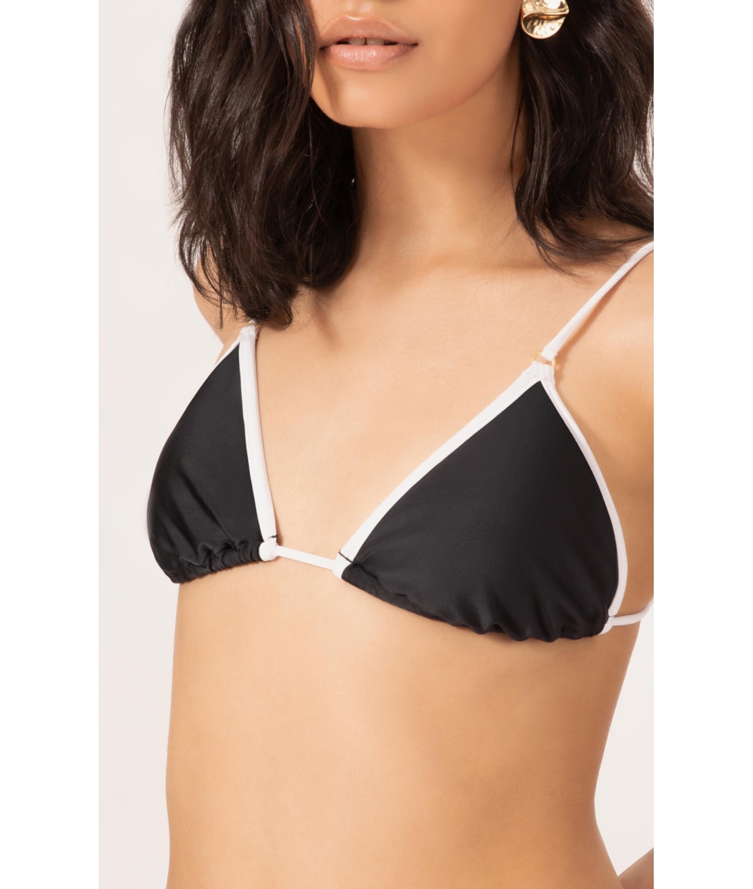 Biquíni  Cortininha Viés Duo Preto
