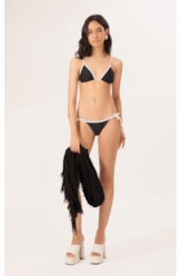 Biquíni  Cortininha Viés Duo Preto