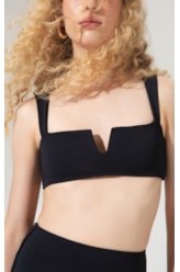 Biquíni Decote V Canelado Sculpt Preto
