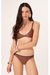 Biquíni Decote V Viés Duo Marrom