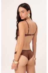 Biquíni Decote V Viés Duo Marrom