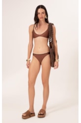 Biquíni Decote V Viés Duo Marrom