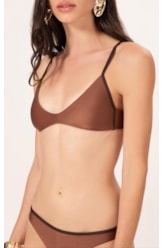 Biquíni Decote V Viés Duo Marrom