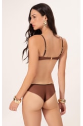Biquíni Decote V Viés Duo Marrom