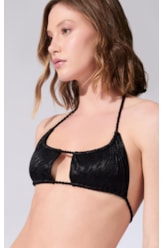 Biquíni Faixa Canal Jacquard Laguna Preto