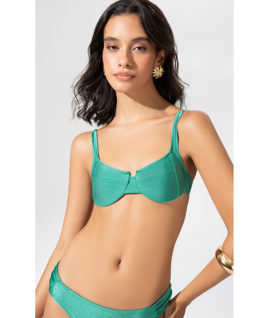 Biquíni Meia Taça Arco Comfort Le Soleil Verde Claro