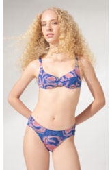 Biquíni Meia Taça Arco Comfort Sous-Marine Azul