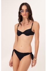Biquíni Meia Taça Clean Draping Preto