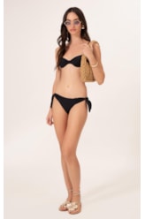 Biquíni Meia Taça Clean Draping Preto