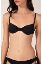Biquíni Meia Taça Clean Draping Preto