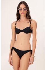 Biquíni Meia Taça Clean Draping Preto