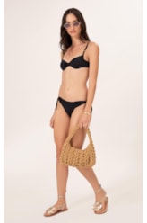 Biquíni Meia Taça Clean Draping Preto