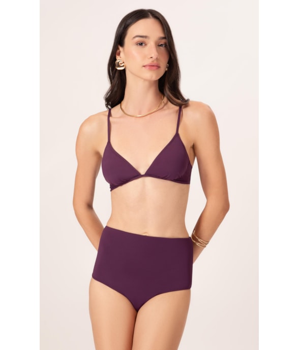 Biquíni Meia Taça Comfort Clássicos Beringela