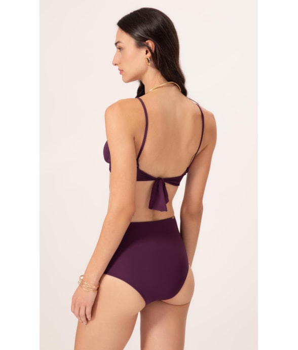 Biquíni Meia Taça Comfort Clássicos Beringela